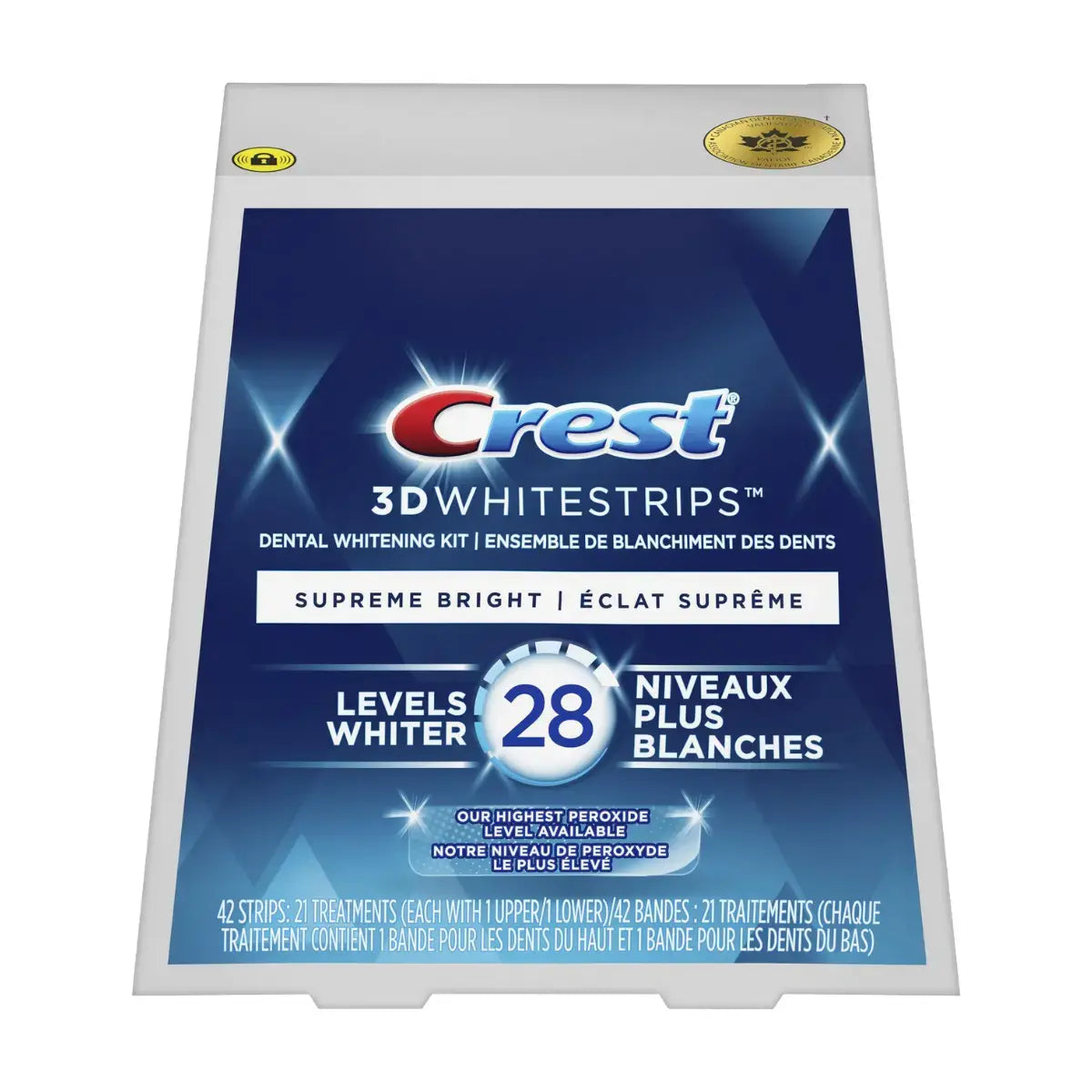 Crest Supreme Bright 28 Levels Whiter Whitestrips - Benzi de albire