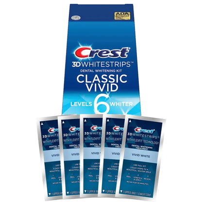 Crest Classic Vivid 6 Levels Whiter Whitestrips - Benzi de albire