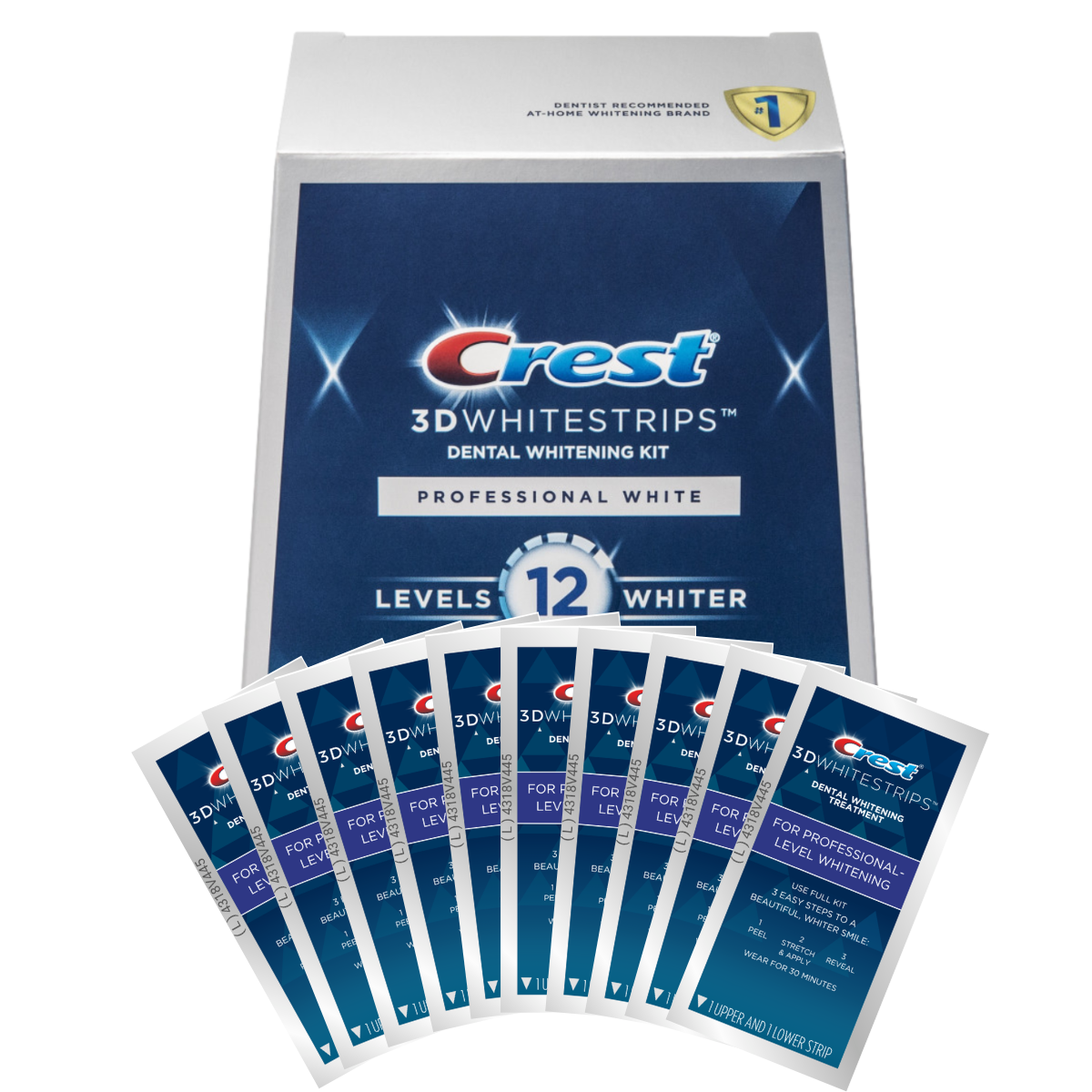 Crest 3D Whitestrips Professional White 12 Levels Whiter - Benzi de albire