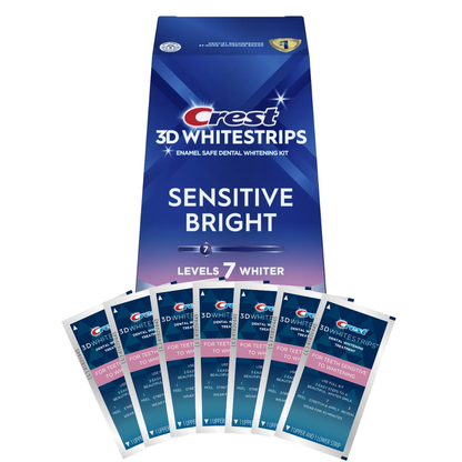Crest Sensitive Bright 7 Levels Whiter Whitestrips - Benzi de albire