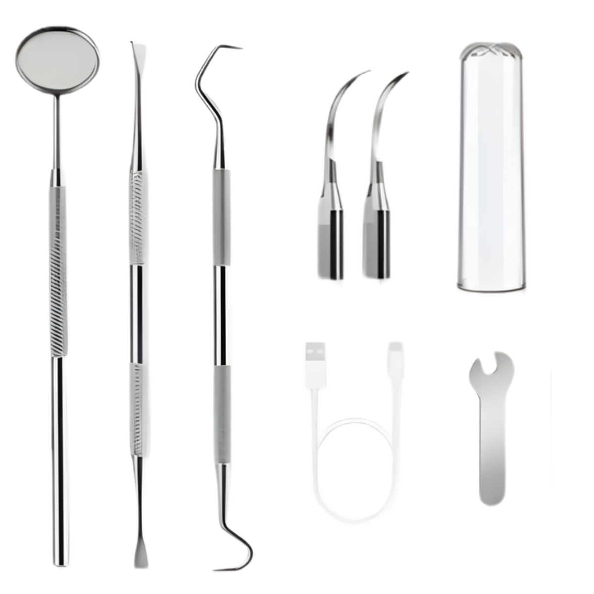 Aparat dentar cu ultrasunete T6, USB + capete de schimb