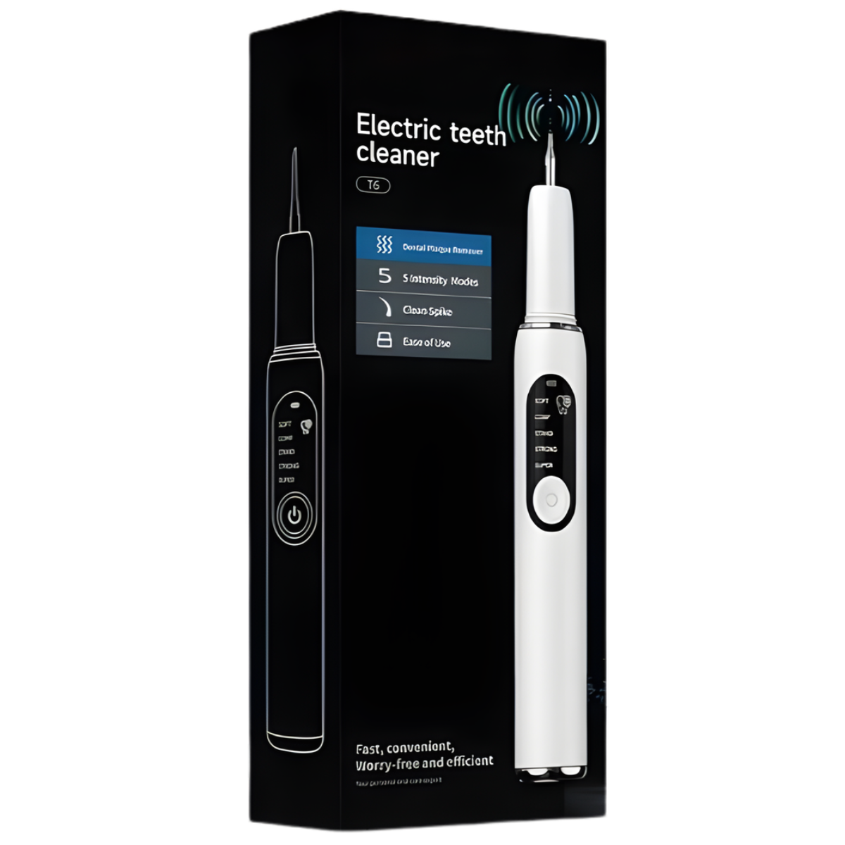 Aparat dentar cu ultrasunete T6, USB + capete de schimb