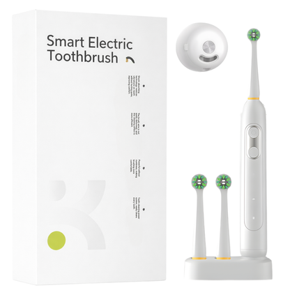 Periuță de dinți electrică albă + 2 capete de schimb + sterilizator UV