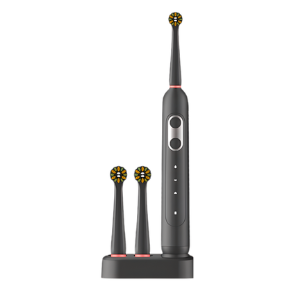 Periuță de dinți electrică neagră + 2 capete de schimb + sterilizator UV